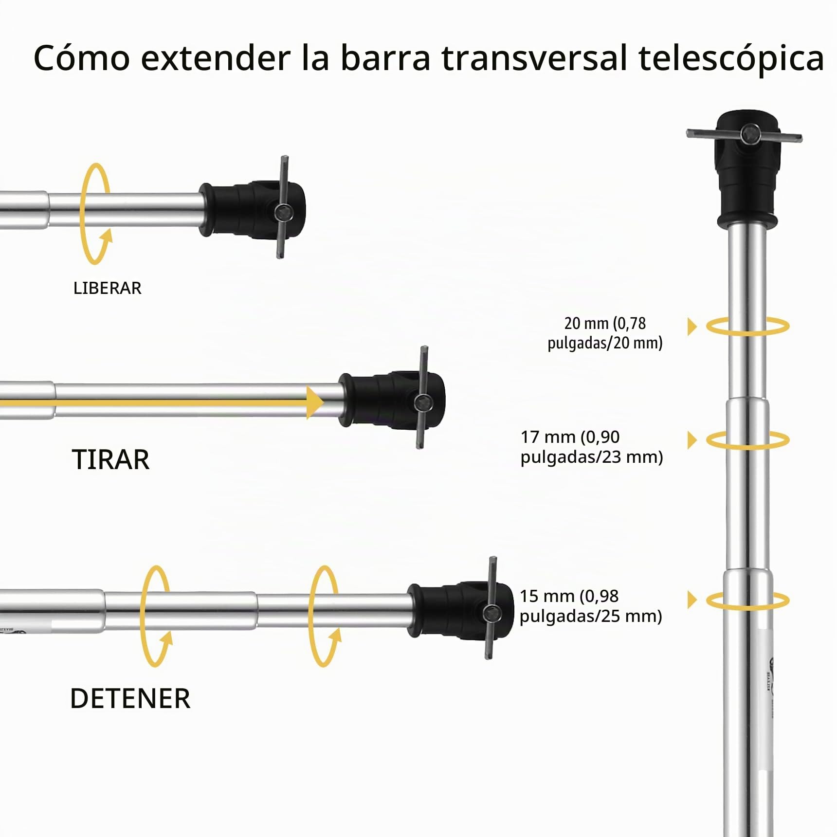 Selens 120-300 cm Soporte de Fondo Barra Transversal Ajustable Soporte de