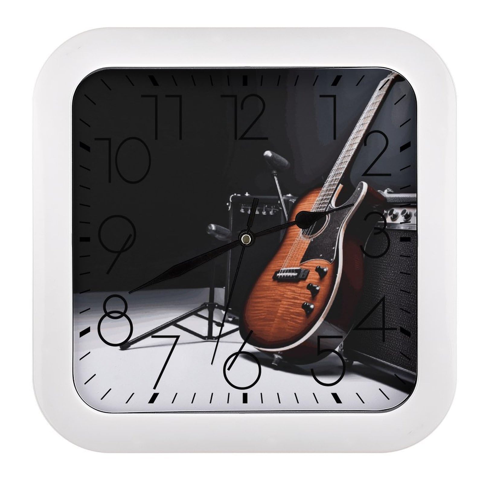 Horloge murale instrument de musique 25,4 cm décorative sans bruit