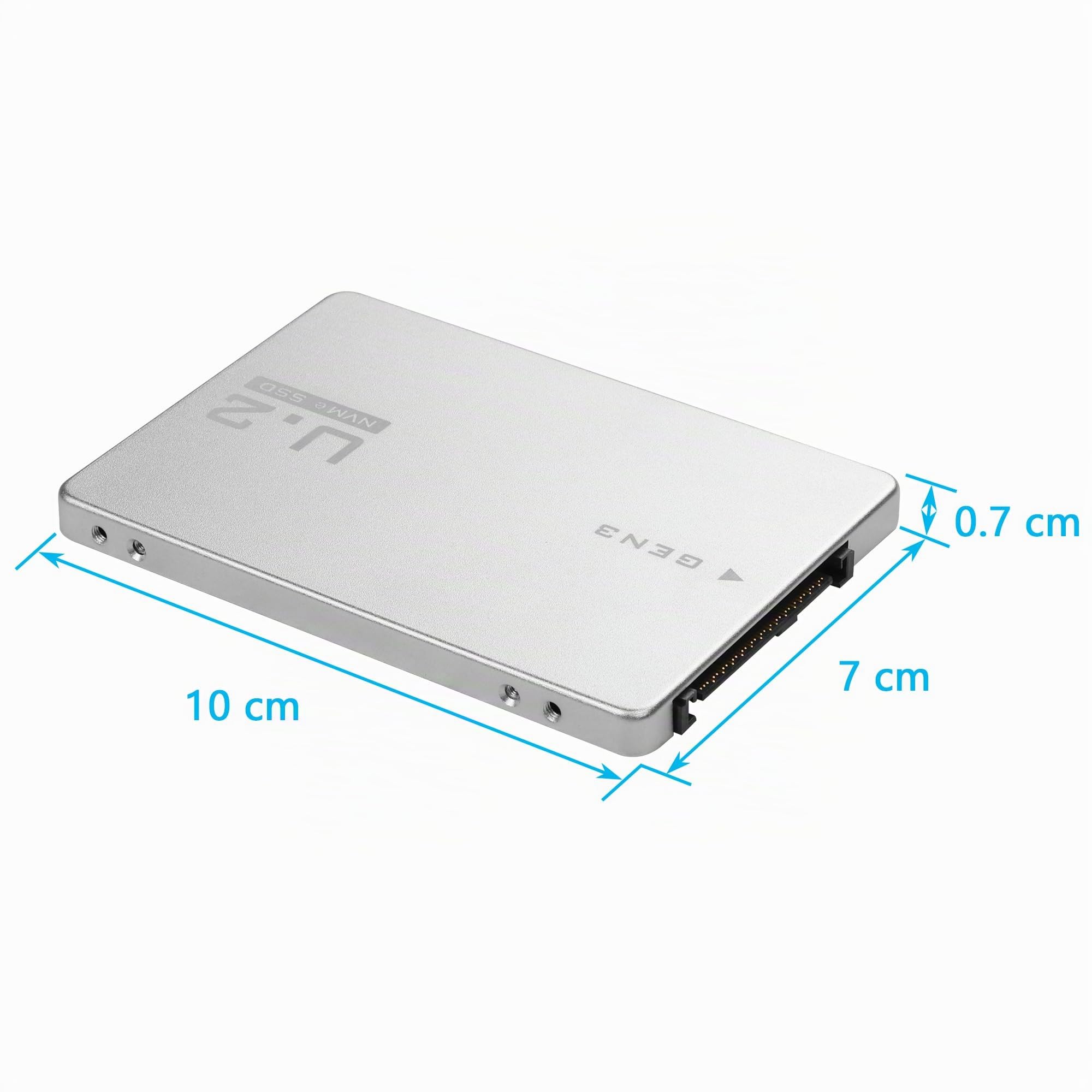 GINTOOYUN Combo 2 en 1 M.2 NVME/NGFF a U.2 (SFF-8639) Tarjeta Adaptadora PCI-E NVME (Llave M)/SATA (Llave B) a U.2 Caja de Unidad de Estado Sólido
