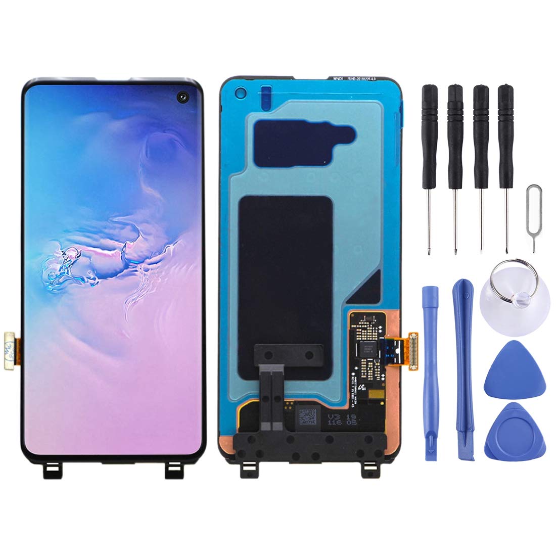 CHENGUANGLONG GUANLONG Phone Accessories Screen Replacement Repair Kit,LCD Screen and Digitizer Full Assembly for Galaxy S10 (Black) (Color : Black)