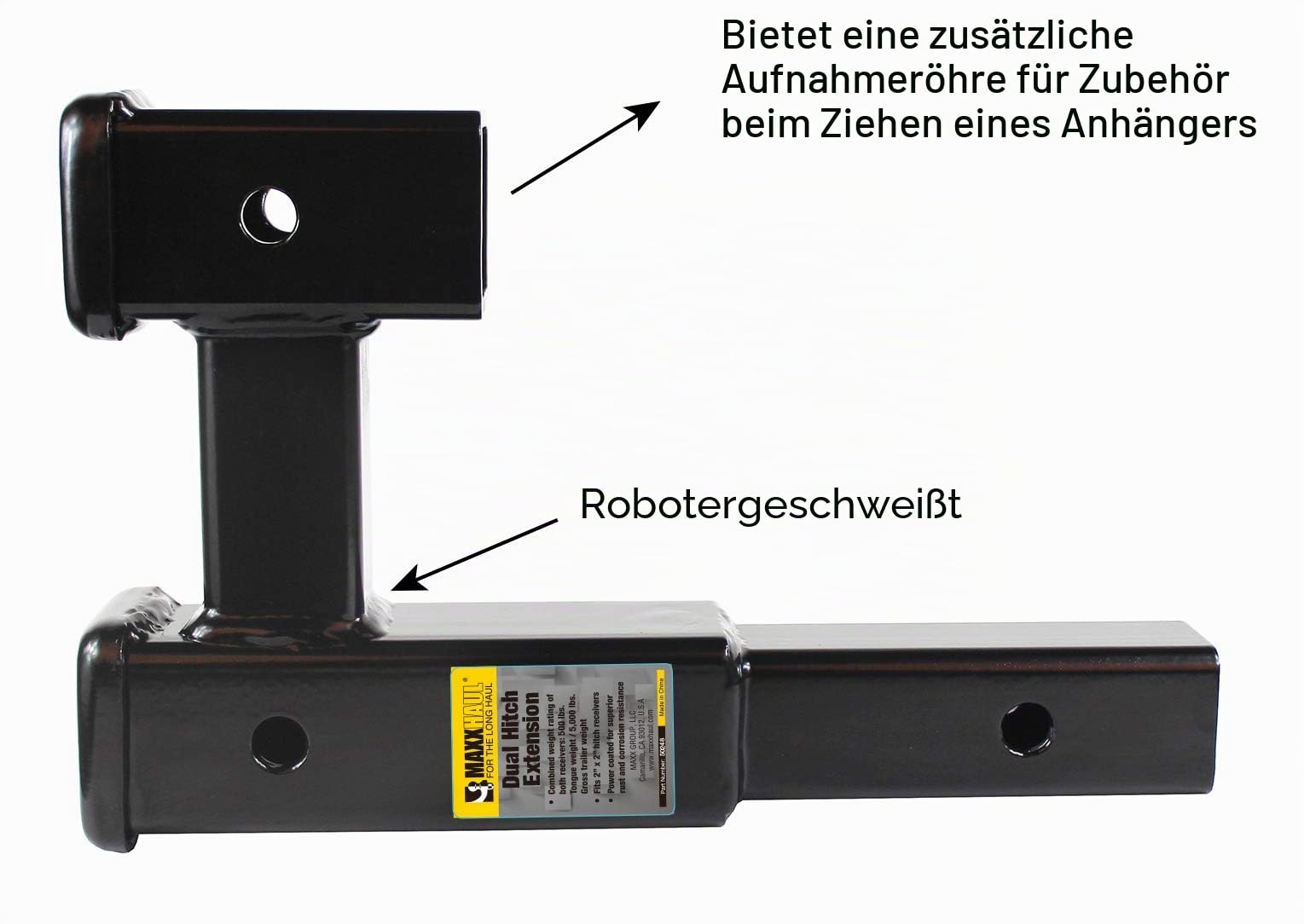 MAXXHAUL 50248 Zweifach-Anhängerkupplung mit Einzelpfosten