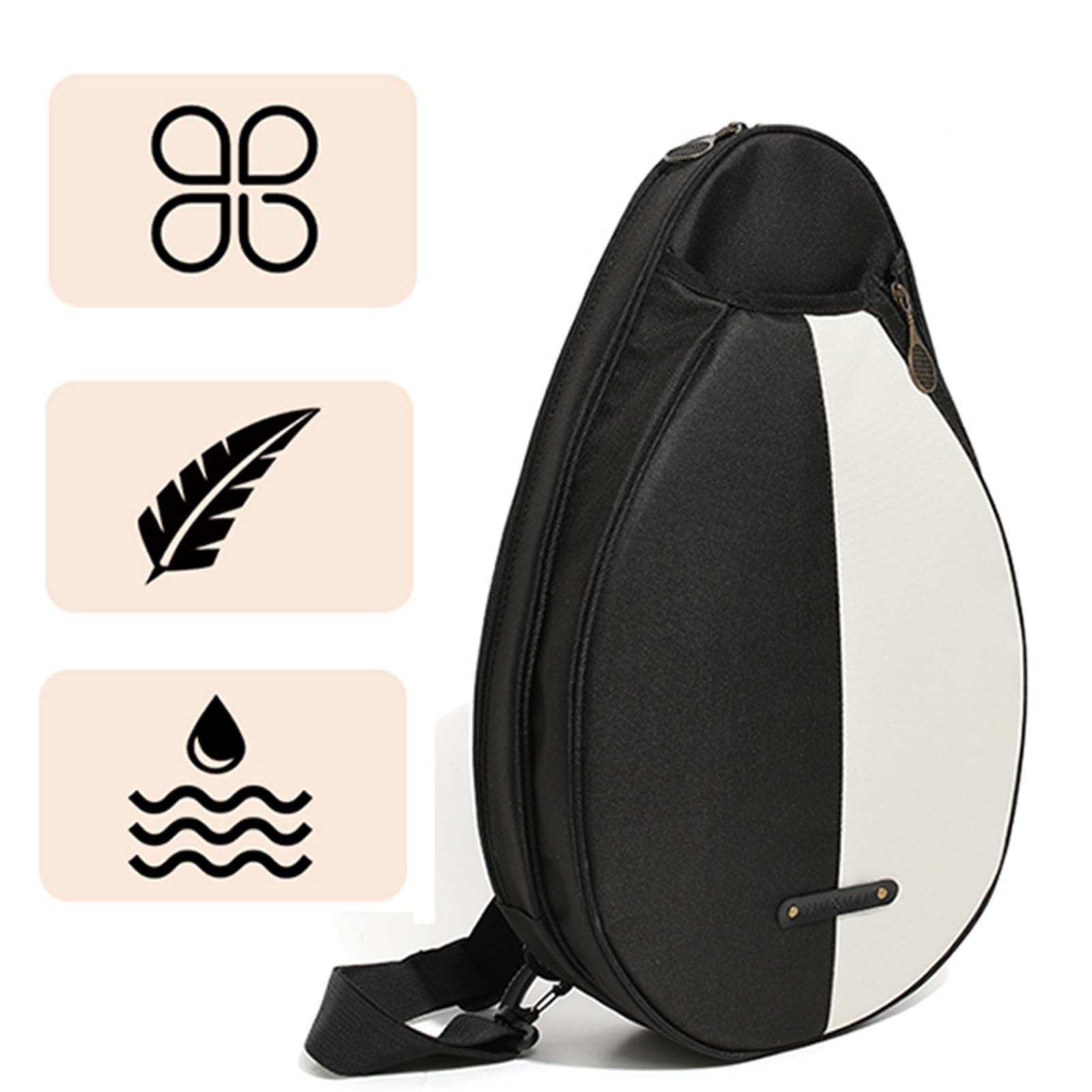 Borsa a tracolla per racchette da tennis, borsa a tracolla per racchette da tennis, unisex, custodia per racchette da tennis, borsa impermeabile | zaino da tennis alla con cerniera liscia per