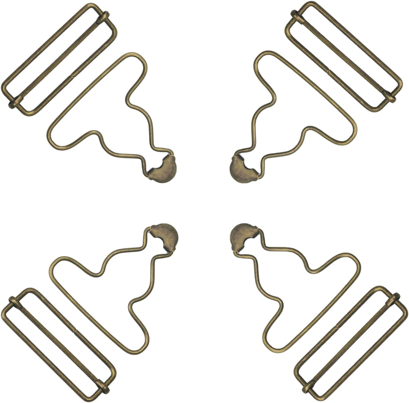Metal Overalls Buckles Replacement Overalls Bib Suspenders Clip Clasp Hook with Adjustable Slide Buckle