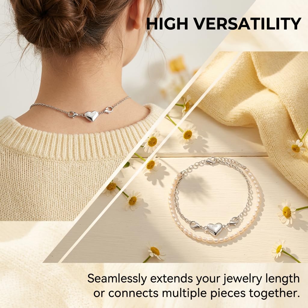 6 pezzi chiusura magnetica catena forte chiusura catena argento per collana bracciale chiusura gioielli fai da te set con chiusura a moschettone estensione catena per una facile applicazione
