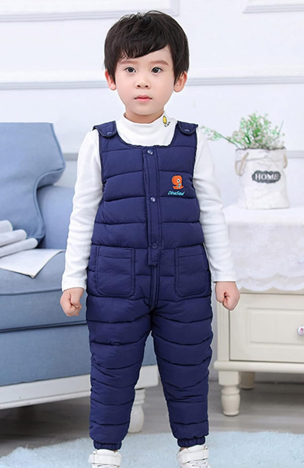 Girls Toddlers' Sweatpants Baby Toddler Unisex Winter Snow Pants Down Puffe𝐫 Warm Overall Windproof