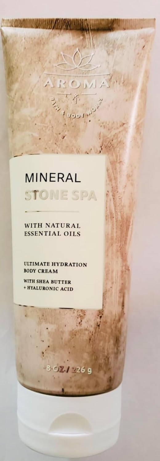 Bath & Body Works Mineral Stone Spa Ultimate Hydration Body Cream 8 Ounces Pack of 2