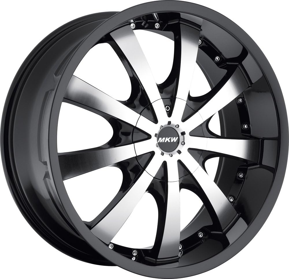 MKW M102 Gloss Black Wheel with Machined Finish (18x7.5"/5x100mm)