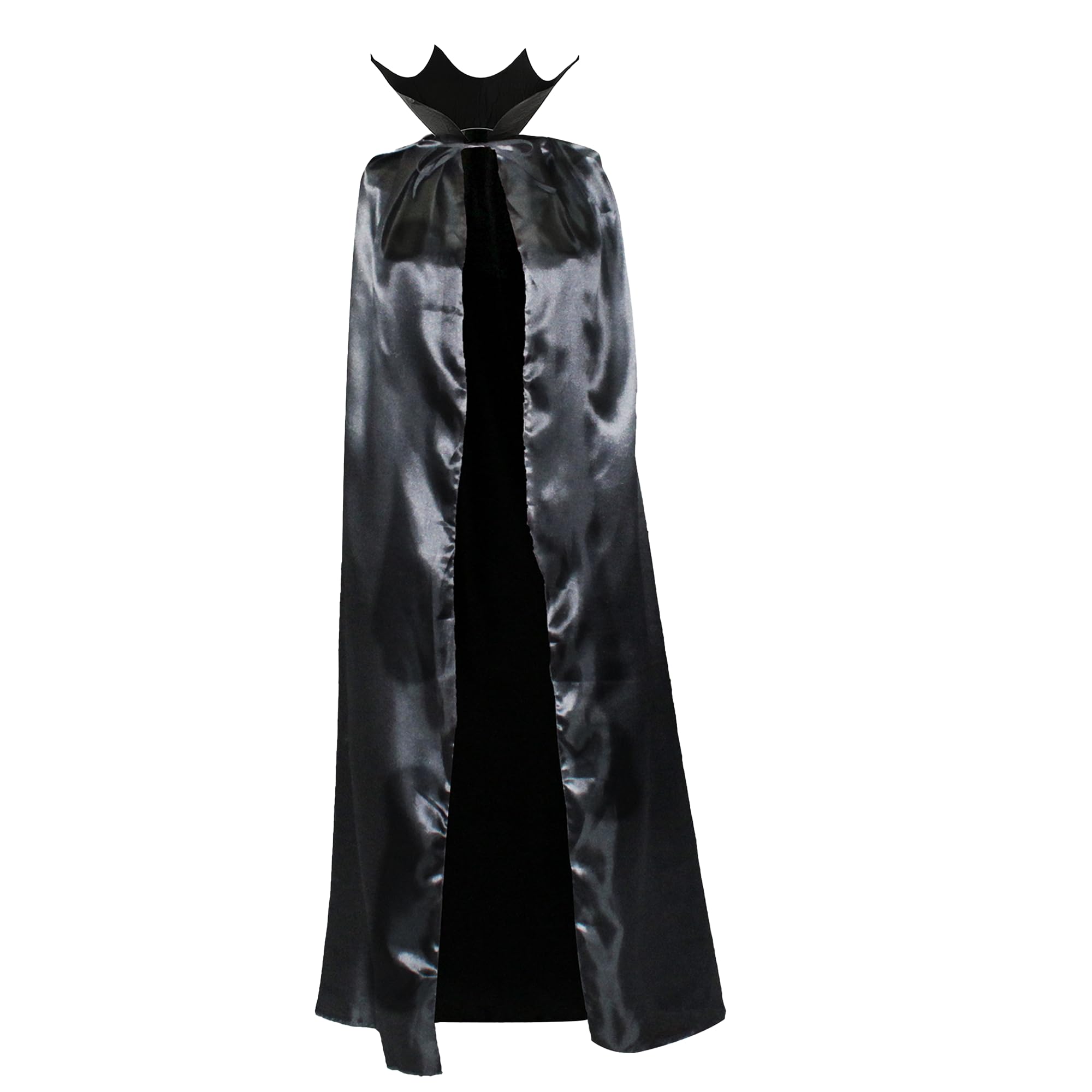 Disfraz maleficente Mujer Adulto Halloween Carnaval, Capa maleficente Negro Cuerno bruja negra Ala bruja negra Negra Baston witch para Reina Malvada Devil