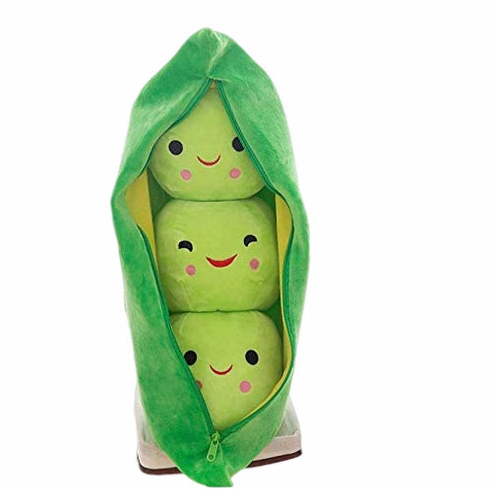 25 cm Grüne Pea Plush Doll, Cute Soft Toy, Creative Growing Peas Cushion