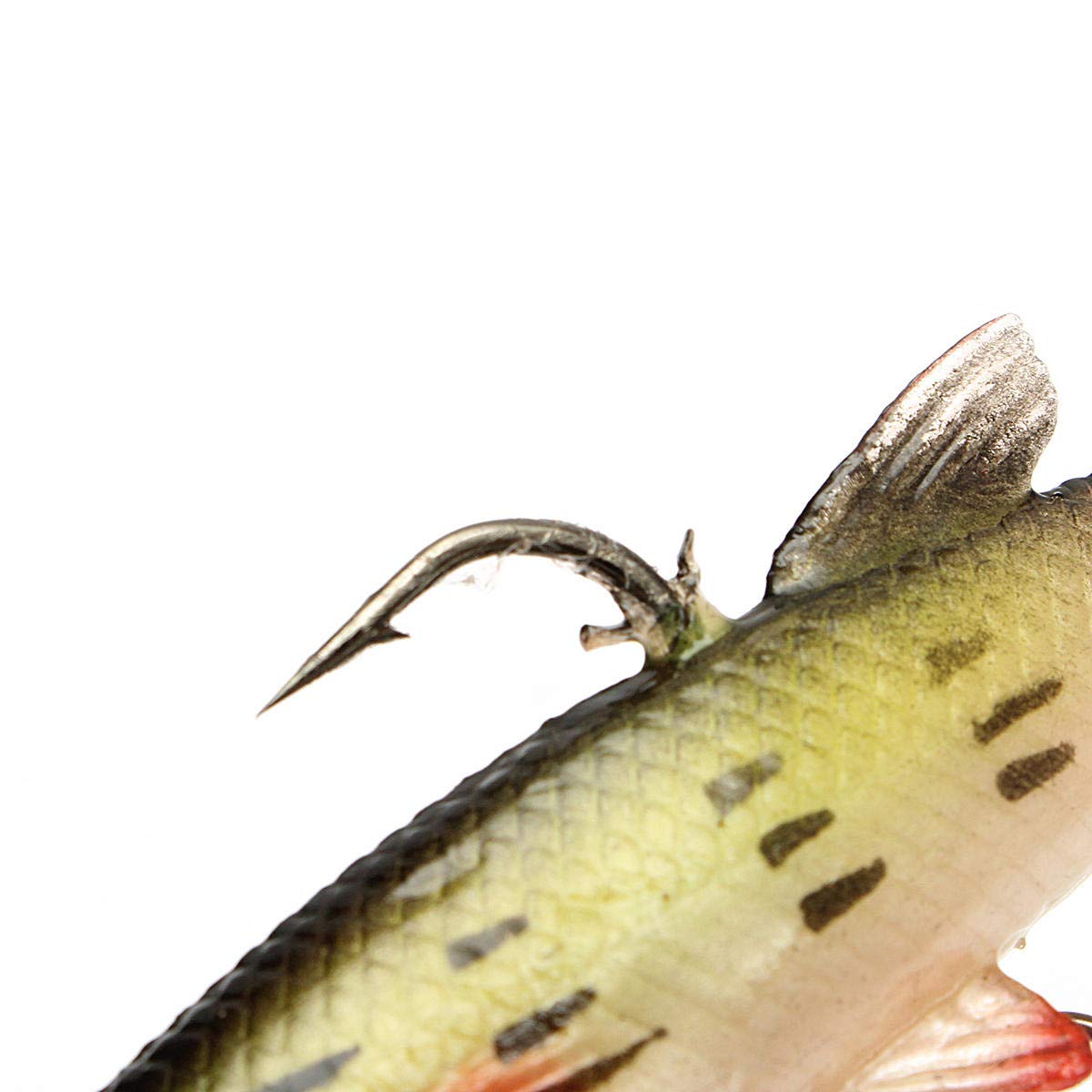 Cebos Artificiales 5pcs 8.5cm Flabby Silicona Minnow Bait Cabeza de Plomo Pesca Alare Aparejo abrupto Gancho Señuelos de Pesca