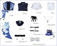 Vista 2 de Weixu Disfraz de cosplay de todos los personajes, traje de uniforme de Halloween, traje de carnaval para mujeres y hombres