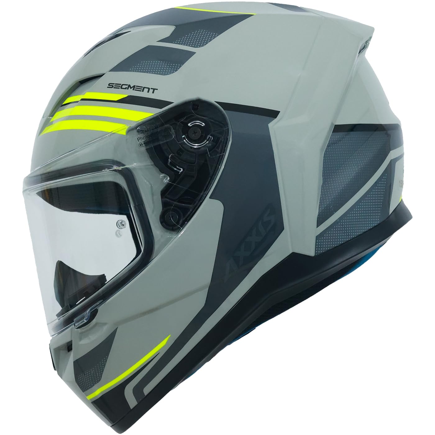 Axxis Segment by MT Group, Visual Full Face Helmet | ISI & DOT Certified | Lightweight Polycarbonate Shell | Anti-Scratch Treated Visor | Superior Ventilation | Micrometric Buckle-image-35