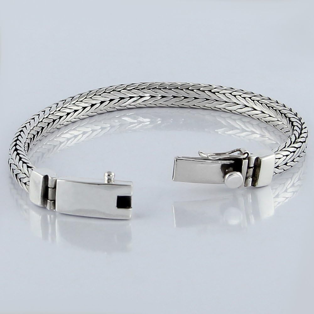 VY JEWELRY Solid 925 Sterling Silver Small or Big Style Men Bracelet - Size range 7 to 10 inches - Image 5