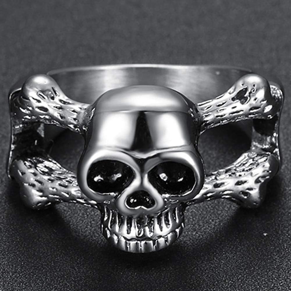 Jude Jewelers Stainless Steel Retro Vintage Gothic Skull Cocktail Party Biker Ring