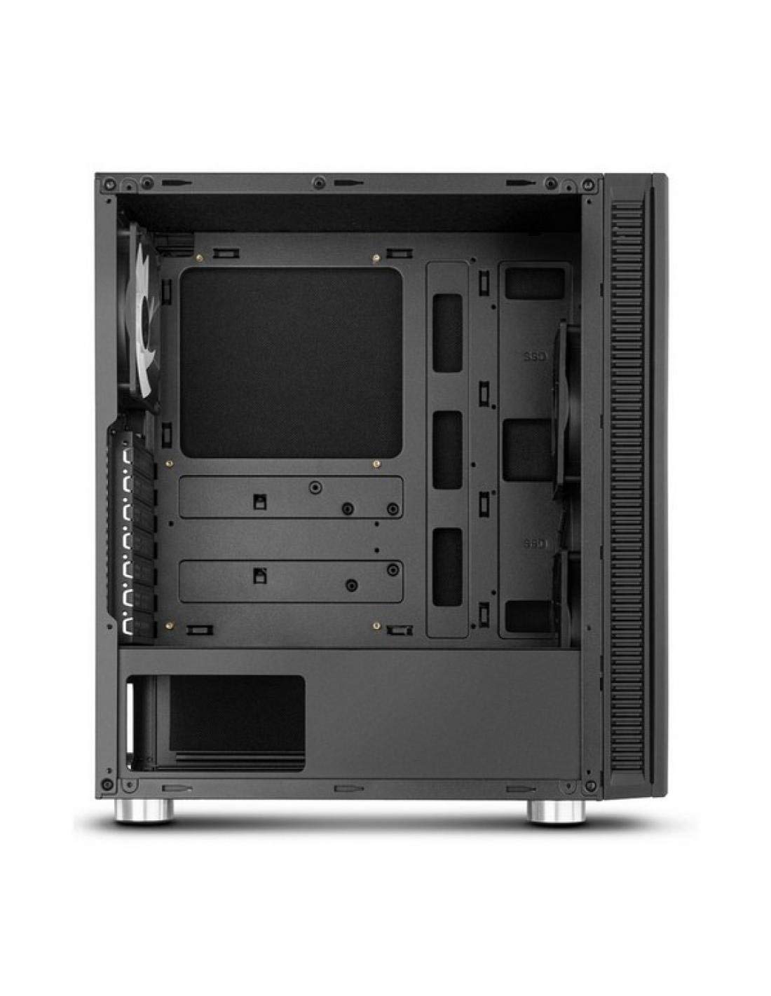 Nox - Caja de Media Torre Micro ATX/Mini ITX/ATX NX Hummer Void Ø 12 cm, Color Negro
