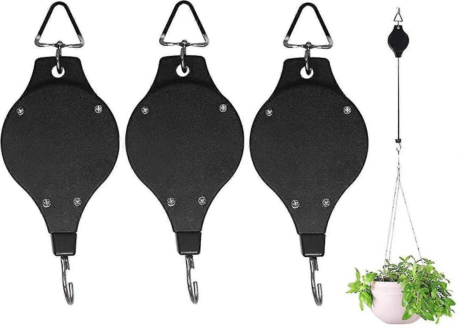 JOYHAPPST Traffic Light Elevator Flower Basket Plant Roll Hooks Retractable
