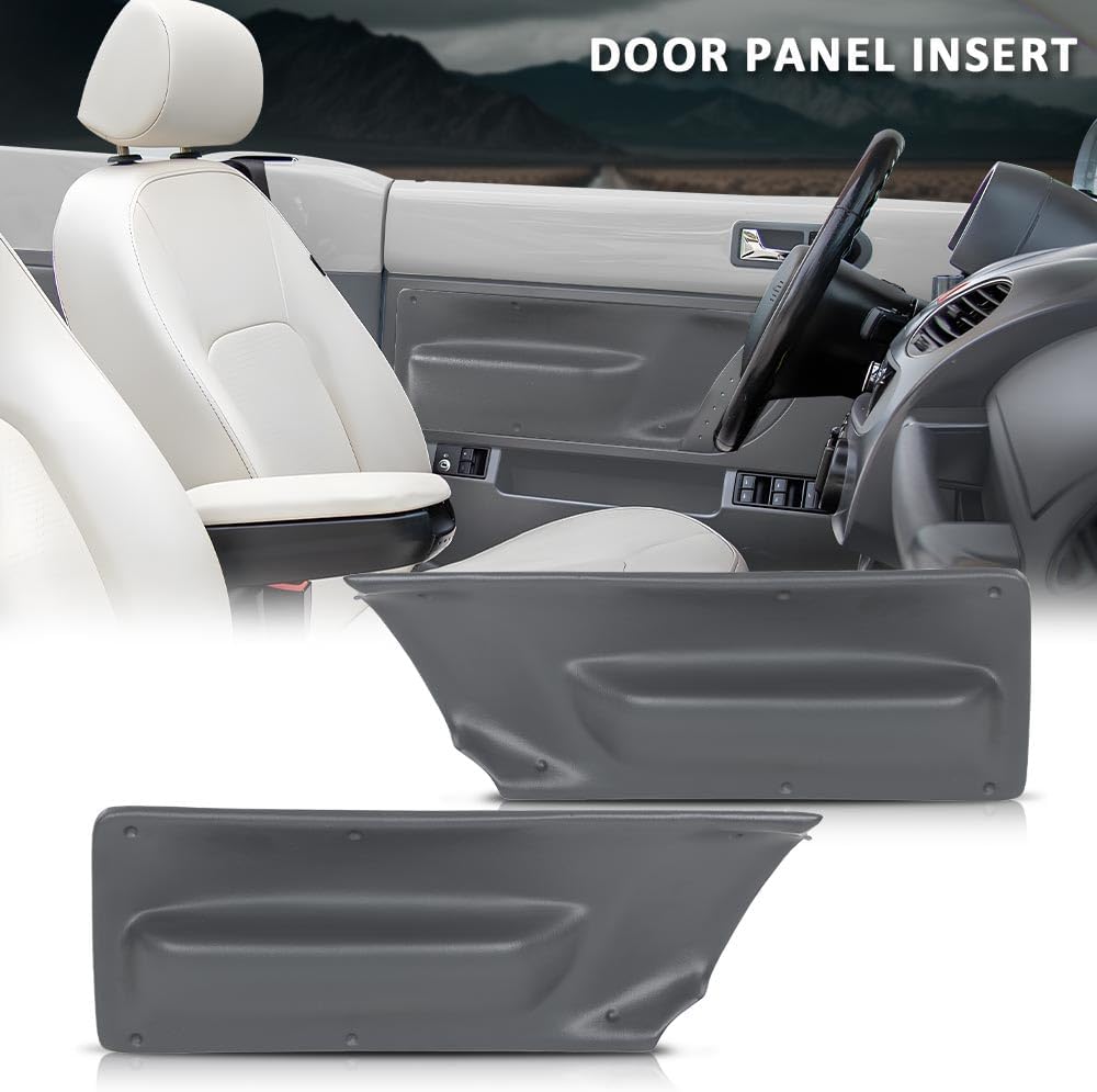 G-PLUS Front Door Panel Insert Compatible with Volkswagen Beetle Convertible 2003-2010, Not Fit hatchback, Only Fit for Beetle Convertibles Gray