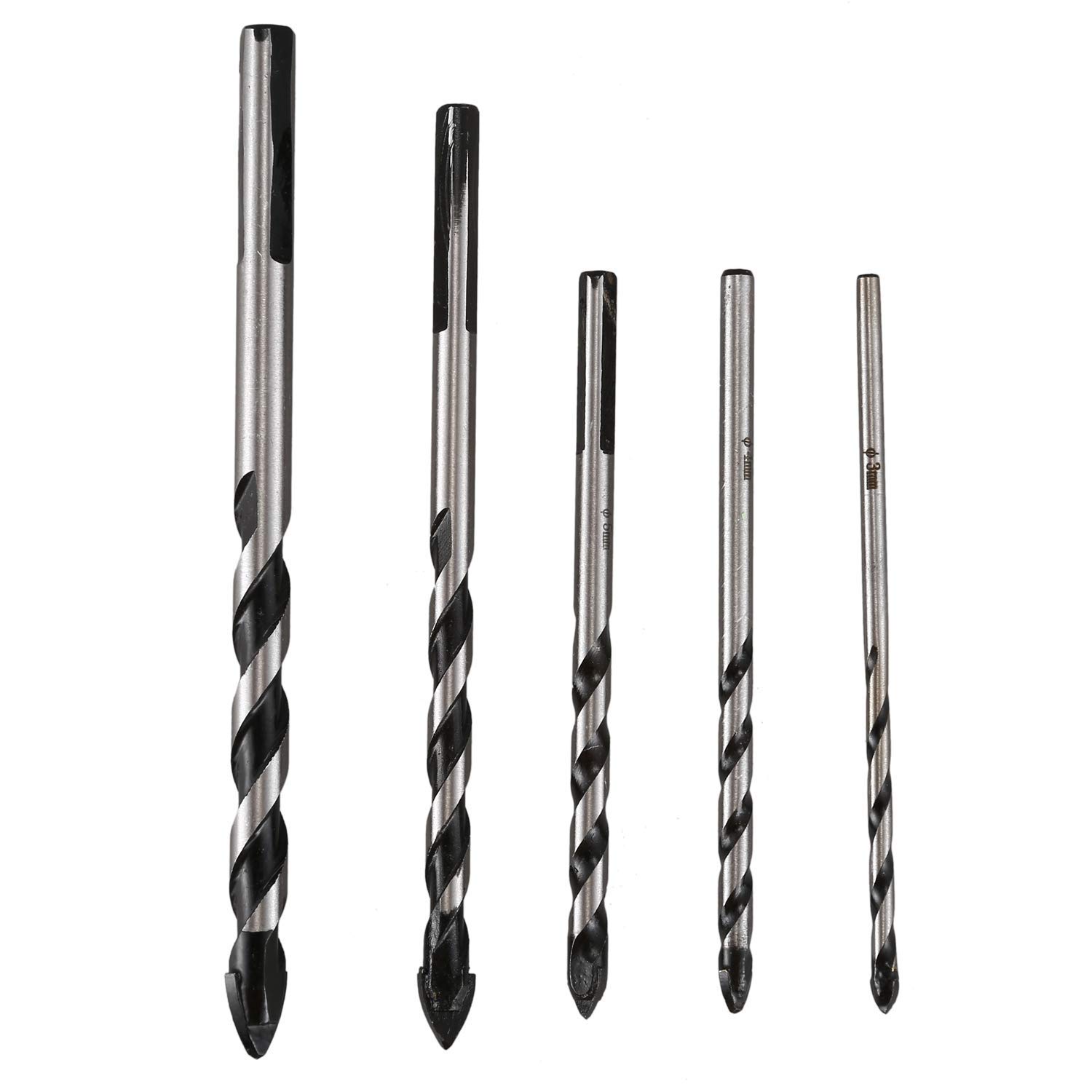 5 Pieces Multi-Material Tungsten Carbide Drill Bit Set for Porcelain Ceramic Tile,Concrete,Brick,Glass,Plastic Masonry(5,6,8,10,12mm) (B0C3QPHWH1) Amazon Price History, Amazon Price Tracker
