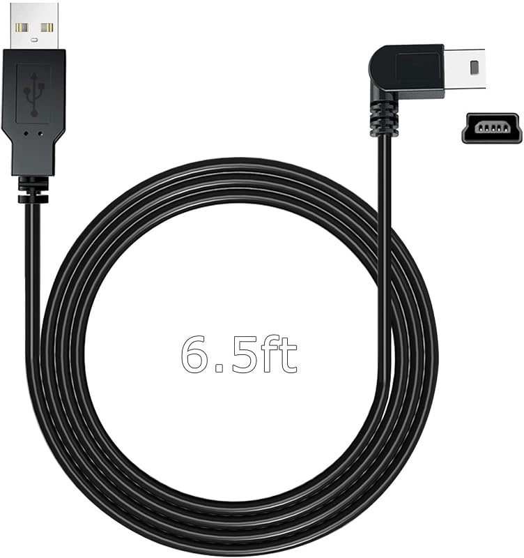 Charging Cable for Dash Cam,6.5 Ft Mini USB Dash Camera Mirror Power Cord | GPS Charger Cable Fit Garmin,CHORTAU,TOGUARD,Crosstour,Rexing V1/V1P,Vantrue N1/N2 Pro,GOODTS,Pruveeo,etc