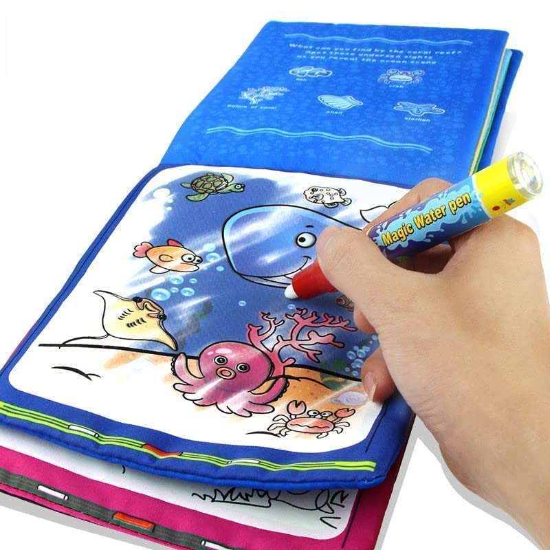 PAVITYAKSH Magic Water Book Magic Water Quick Dry Book Water Coloring Book Magic Pen Painting Board(2 PCS) 2