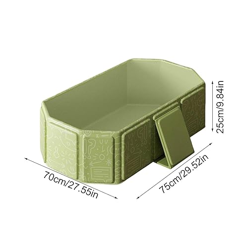 Miniatura 2 de Bañera plegable para bebés y niños pequeños con base antideslizante, fácil almacenamiento, perfecta para espacios pequeños, color blanco (verde)