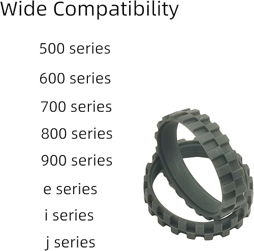 Miniatura 2 de Neumáticos de repuesto compatibles con modelos iRobot Roomba S9, j7, 500, 600, 700, 800, 900, e e e i, repuesto de neumáticos de rueda