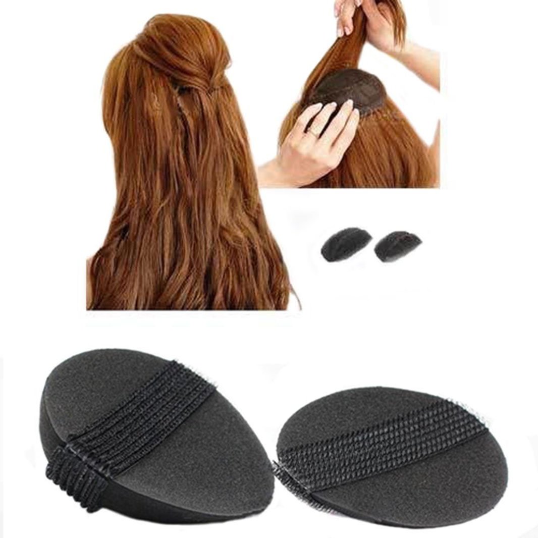 2 Pezzi Set Per Acconciature, Witbicg Invisible Fluffy Hair Clip Ciambella Chignon Piccola Facile Per Capelli Forma Della Testa e Del Viso, Accessori Per Donne e Ragazze (Nero, 2 Dimensioni)