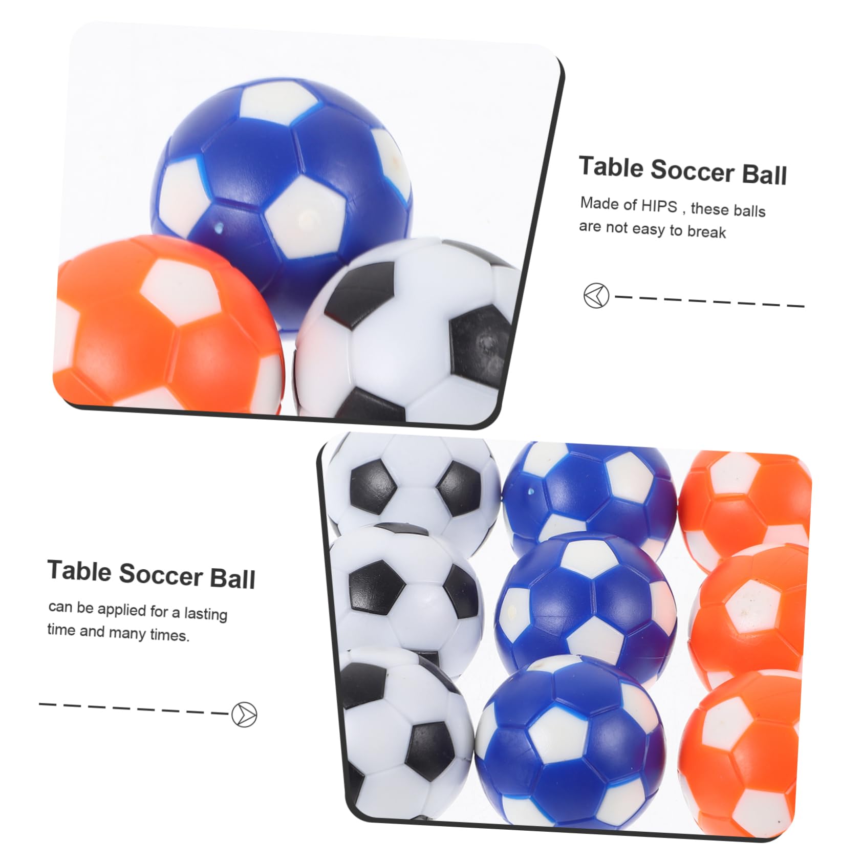 HANABASS 9Pcs Table Football Replacement Balls Colorful Foosball Game Balls for Desktop Soccer Smooth Rolling Compatible with Standard Football Tables