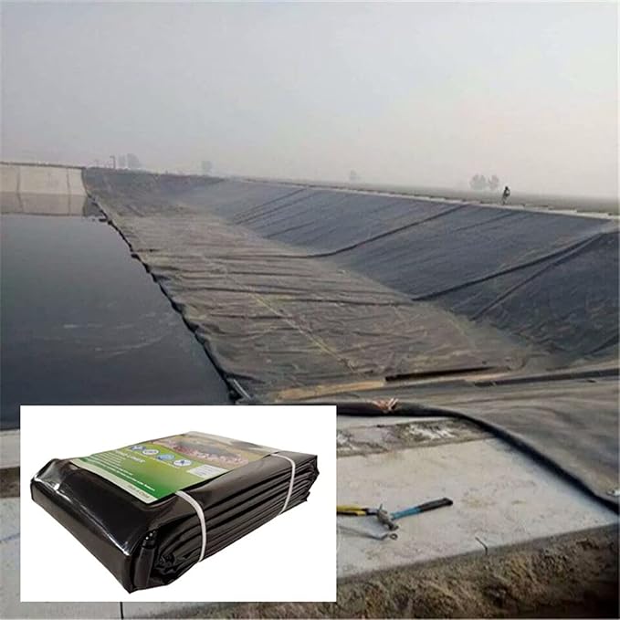 Image LJIANANW 12 Mil Pond Liner, Pond HDPE Skins Small Fish Pond Liners Rubber Pond Tarp Easy Cutting Underlayment For Fountains, Waterfall, Water Gardens (Color : Black, Size : 10x11m) Image LJIANANW 12 Mil Pond Liner, Pond HDPE Skins Small Fish Pond Liners Rubber Pond Tarp Easy Cutting Underlayment For Fountains, Waterfall, Water Gardens (Color : Black, Size : 10x11m)