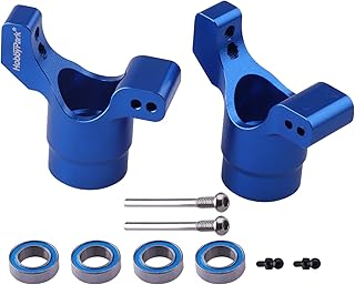Hobbypark Aluminum Rear Stub Axle Carriers for Traxxas 1/18 LaTrax Teton Desert Prerunner Rally, Replace Parts 7552X (Navy Blue)