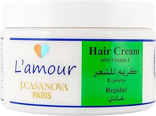 بخاخ او دي بارفان كريم لامور للشعر العادي بفيتامين E من كازانوفا باريس، 300 جرام