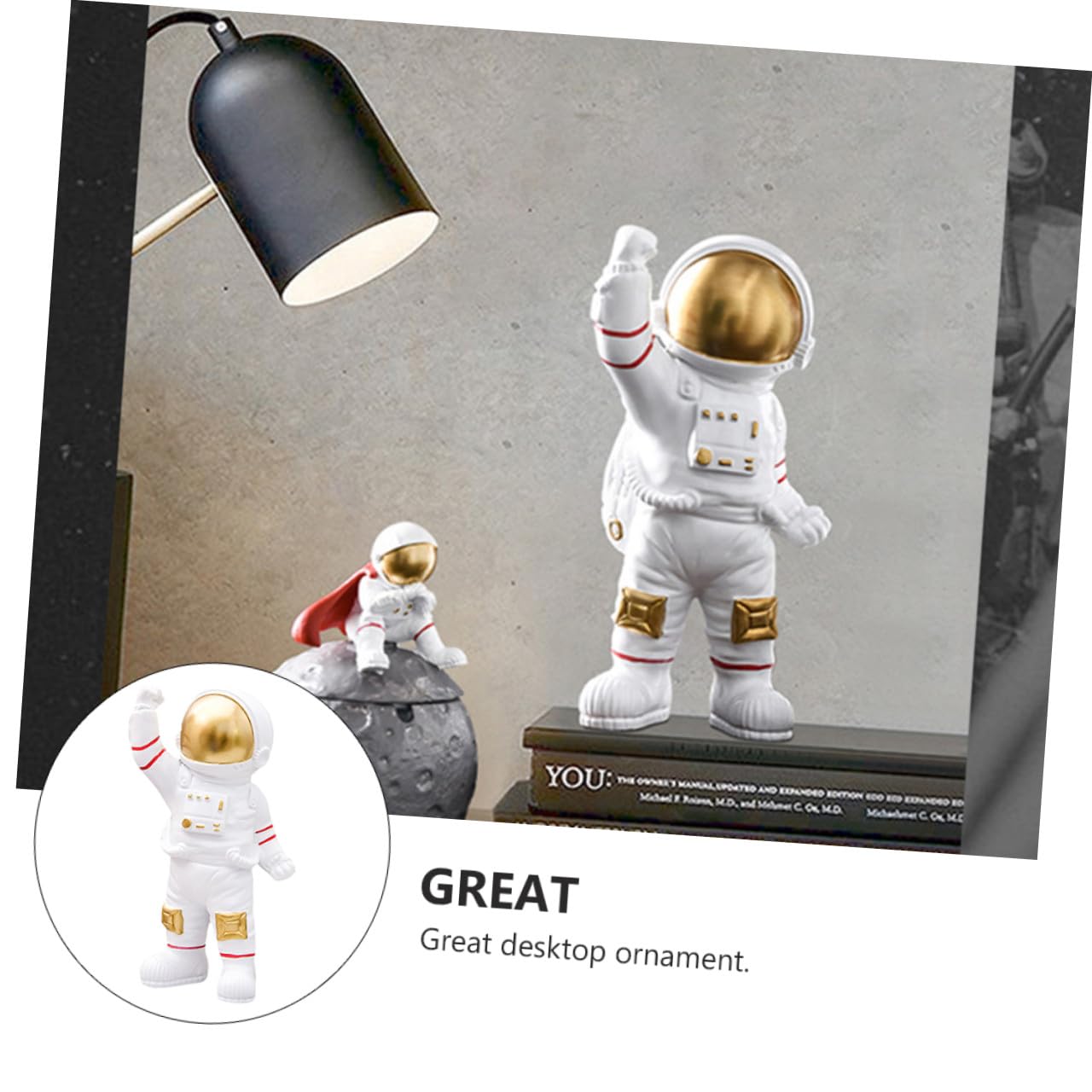 Veemoon Figuras De Astronautas Creativas De Resina Adorno De Mesa para Sala De Estar Dormitorio De Adorno Hogar Delicado