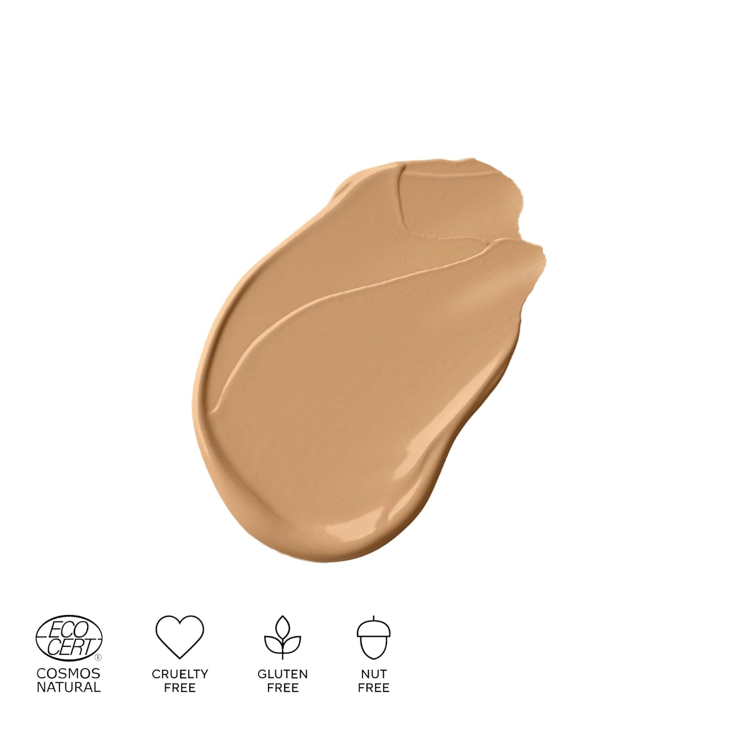 MADARA Organic Skincare | SKINONYM Semi-Matte Peptide Foundation, #40 SAND, 30ml – Boosted by collagen-supporting peptides, Semi-matte finish, Adapts to the skin's texture, Ecocert certified.