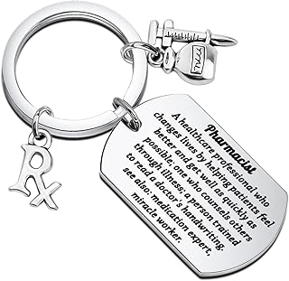 Pharmacist Keychain Pharmacy Tech Gift RX Symbol Keychain Pharmacist Graduation Gift For Pharmacist Student
