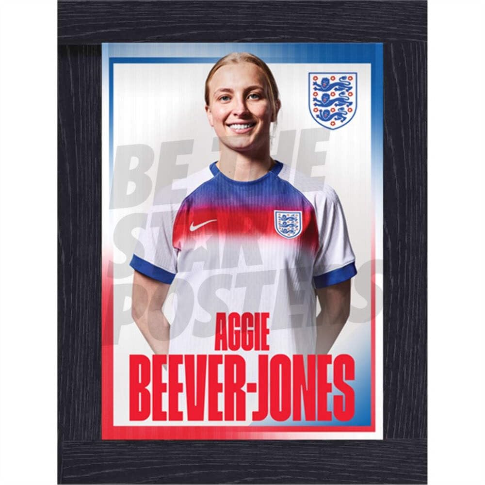 Lionesses Beever-Jones 25/26 Home Headshot Poster Framed A3