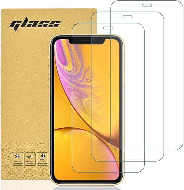 [3-Pack] Compatible with Apple iPhone XR and iPhone 11 Screen Protector, Gueche Tempered Glass Film 99.99% HD Clarity Screen Protector, 6.1-inch Case Friendly, [Easy Installation], Scratchproof