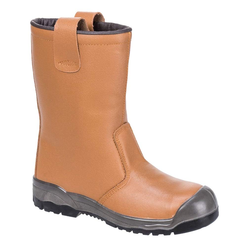 Portwest Bota Steelite Rigger S1P Ci (Con Puntera Anti-Arañazos), Tamaño: 45, Color: Canela, FW13TAR45