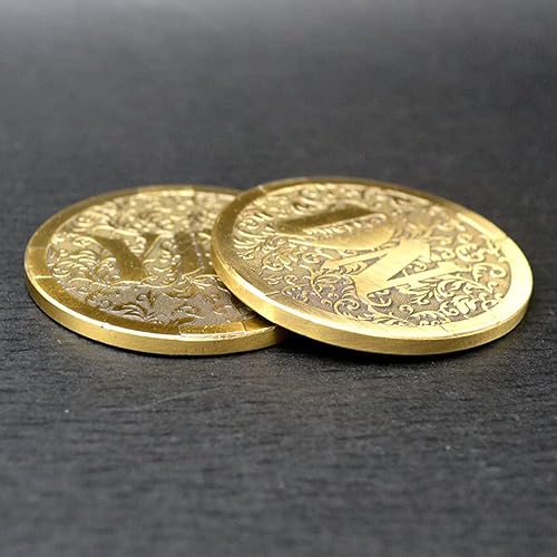 Miniatura 6 de Novedad Decision Maker Flipping Coins SÍ NO Challenge Coin (Oro)