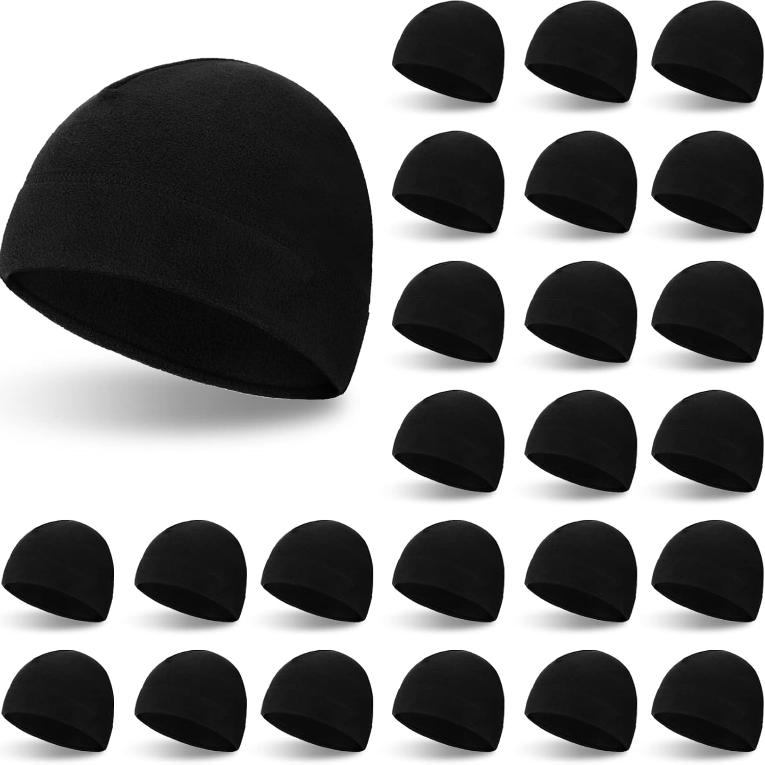 Skull Caps for Men Fleece Beanie Bulk Black Fleece Watch Cap Soft