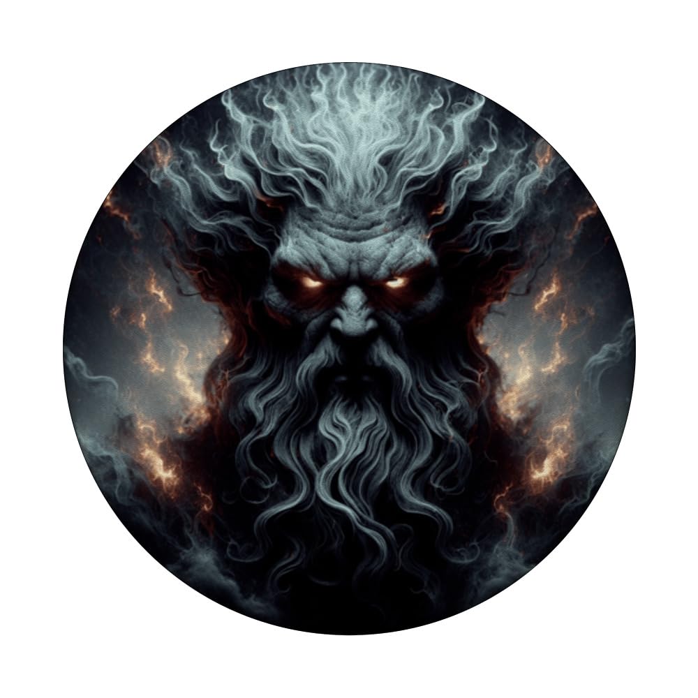 Dark Fantasy Hades God Of Death Afterlife Greek Myth Design PopSockets Swappable PopGrip, Black - Image 3