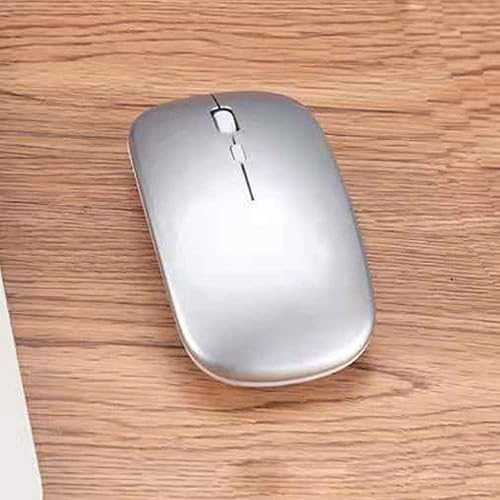 Miniatura 5 de Zikkeeda Ratón inalámbrico Bluetooth para Apple Ipad, iPhone, MacBook, Android, Samsung, tableta, teléfono con receptor USB, modo doble, recargable,