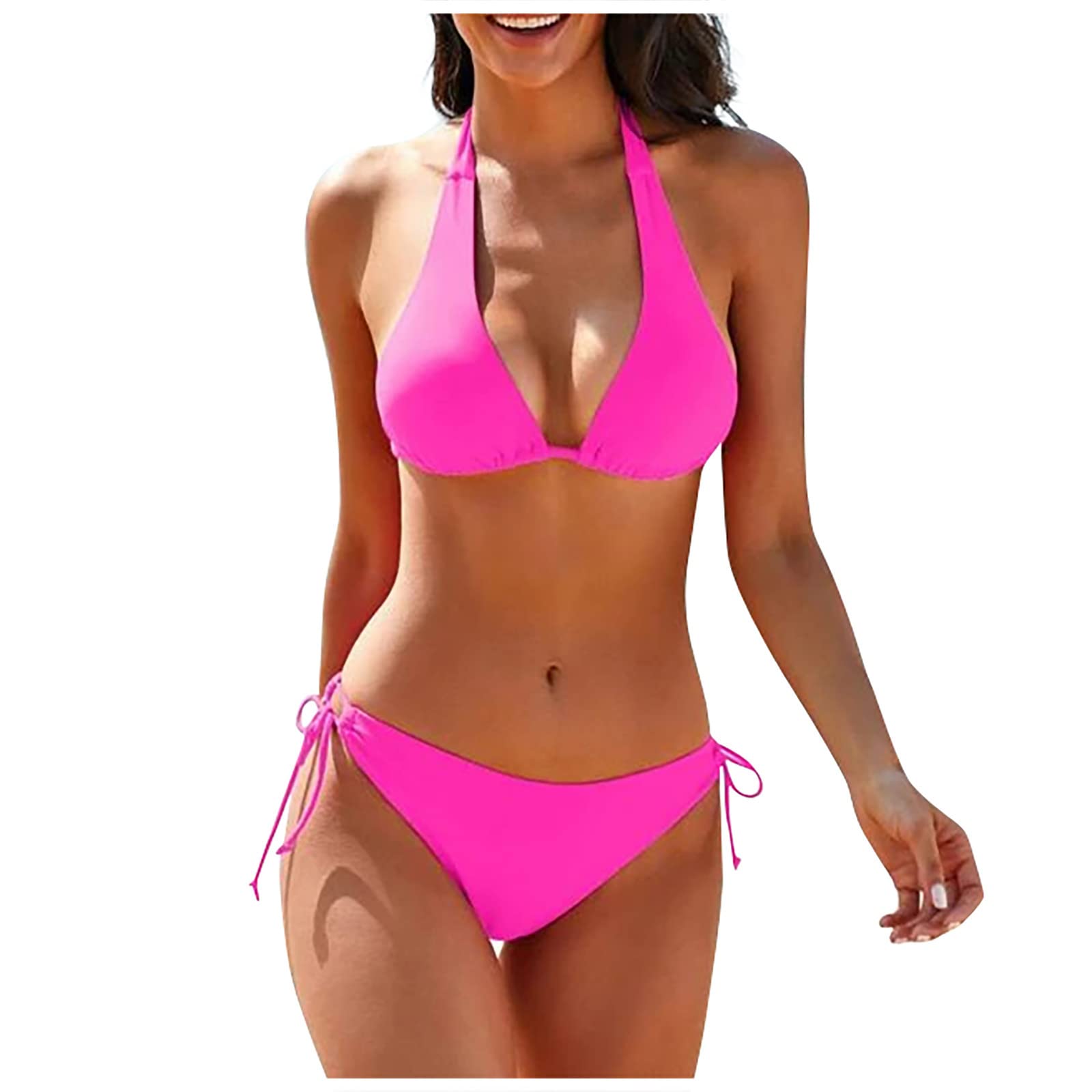 uxxnjfg Bikini Sexy Mujer Tanga Traje de Baño Mujer Dos Piezas 2024 Reductor Micro Mini Bikinis con Copa Triangular Sexy Brasileño Bañador Surf Arena Bañadores