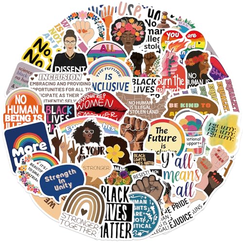GUBPHK 50PCS Social Justice Activism Sticker Black Rights and Women's