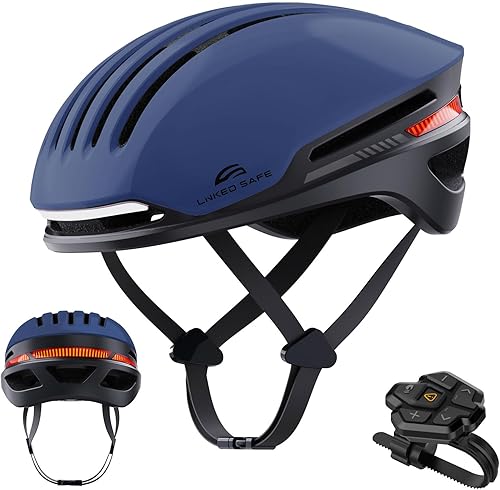 Casco de Bicicleta con Bluetooth, Casco de Bicicleta Inteligente para Adultos Hombres y Mujeres con Altavoces Integrados, Intermitente de Freno