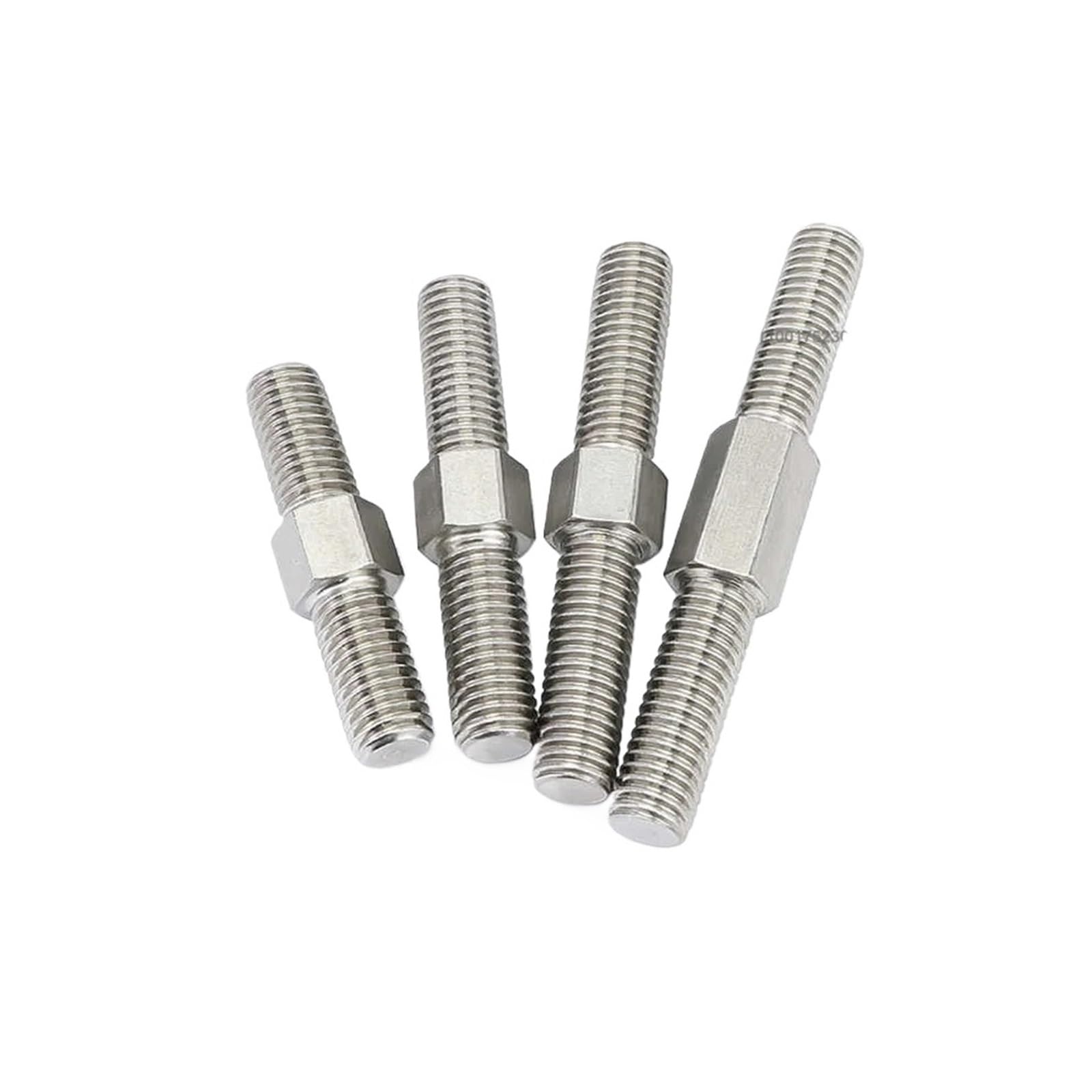 WEKONUMEX Double Ended Stud Nut, Hex Double End Stud Bolts 304 Stainless Steel M3-M16 Left Right Thread 30-150mm(M4 (2pcs),90mm)