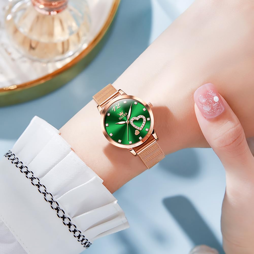 Reloj Mujer de Acero Inoxidable Oro Rosa, Regalo para Mujer