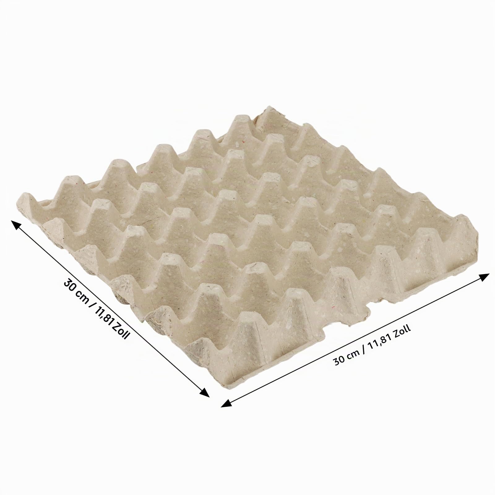 24 Stück Eierkartons 30er Pappe, 30x30cm Eierbehälter, Papierzellstoff Eierschachtel 30er Pappe, Eierpappe Eier Behälter, Eierablagen für 30 Eier Küche Kühlschrank Farm