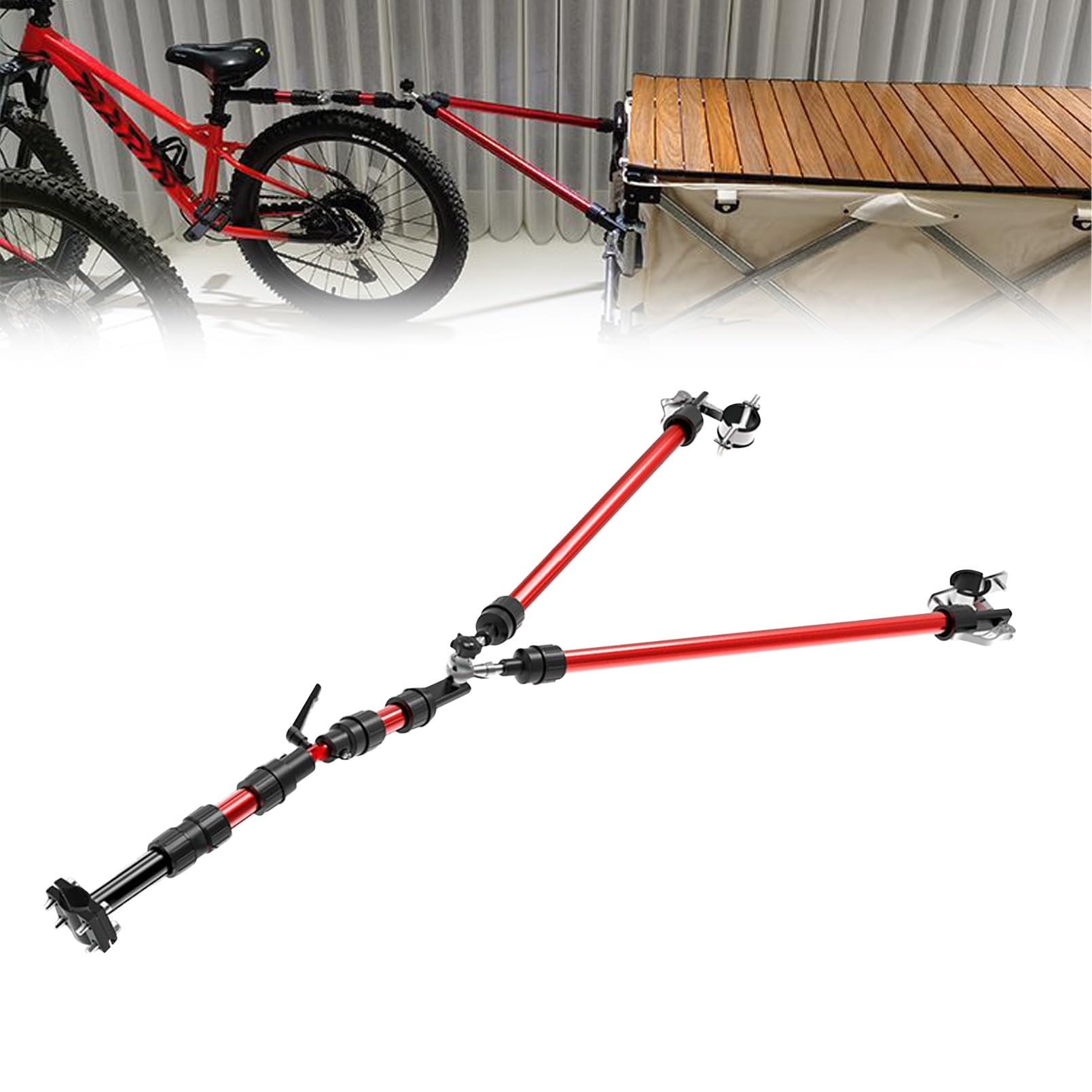 Campervan-Anschluss Fahrrad-Anhängerkupplung, Anhängerkupplung, Verbindungsstangen für E-Bikes, Fahrradanhänger, Frachtschleppstange für Hunde und Katzen, Camping, Wandern