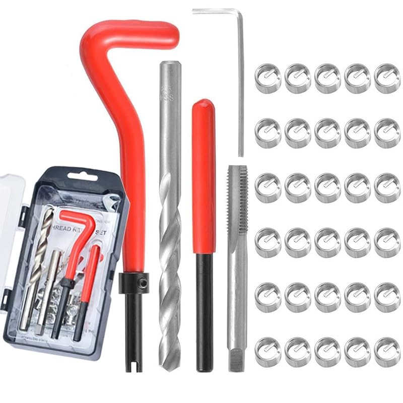 Kit de Reparo de Rosca M10 x 1,0 mm JoyTube com 35 Peças em Aço Inoxidável