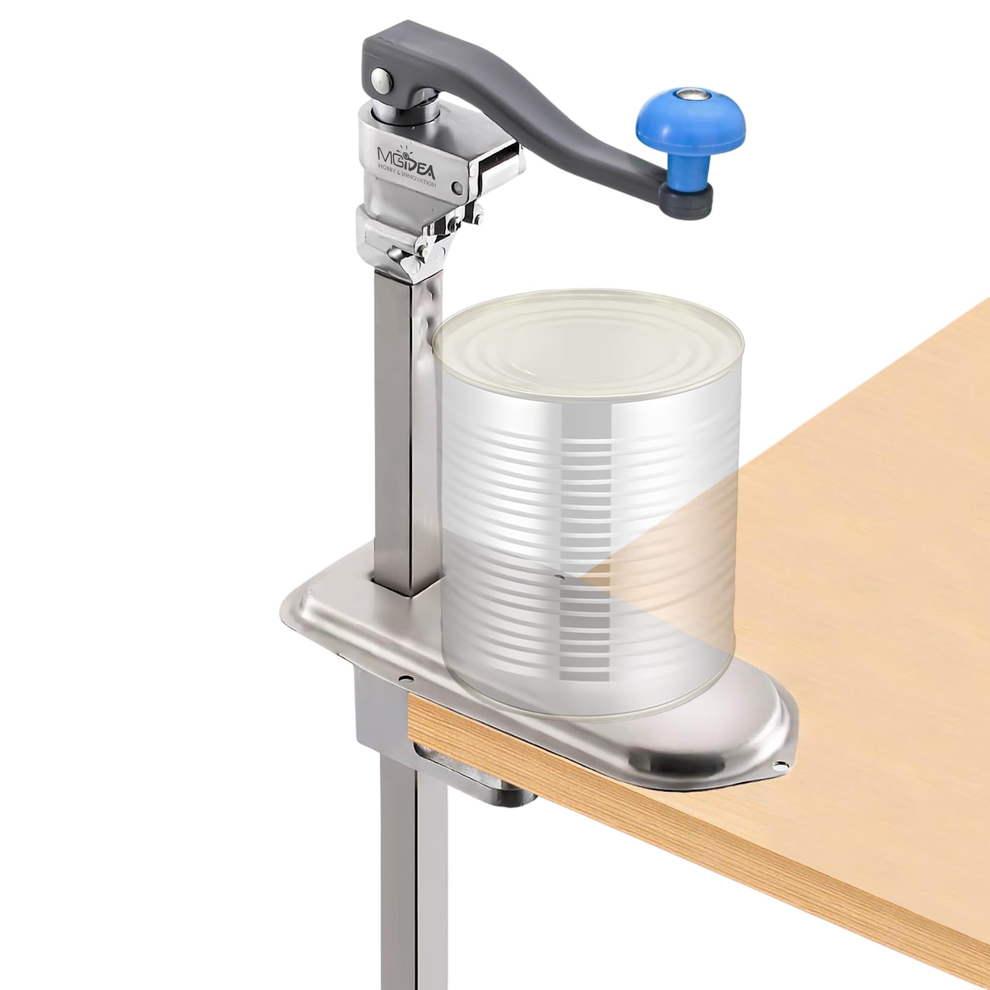 Apriscatole Professionale Lama Acciaio Altezza Regolabile 780mm Morsa da Tavolo